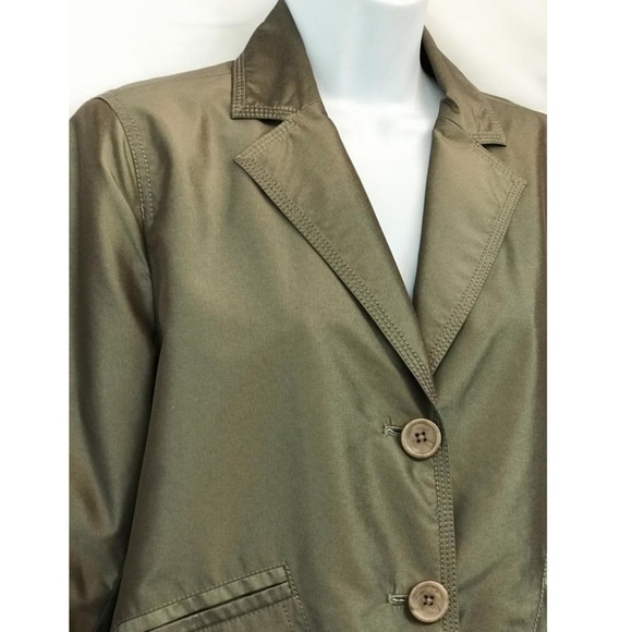 City Unltd. Brown Nylon Blend Jacket Blazer - Picture 3 of 5